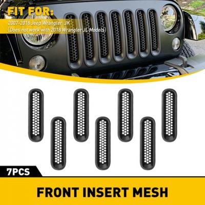 Front Mesh Grille Erts Headlight & Accessories Cover For Jeep Wrangler JKU JK