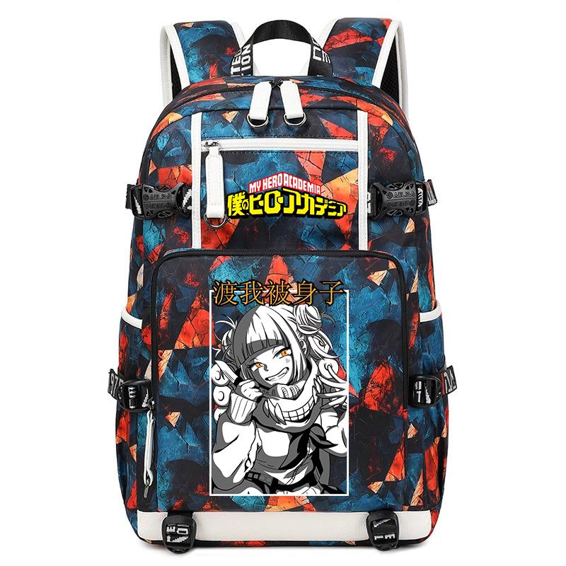 My Hero Academia Printed Rucksack Large Capacity School Bag Outdoor Book Backpack for Boys Girls Teens