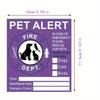Pet Fire Safety Warning Window Stickers: Waterproof Rescue Alert for Dogs & Cats