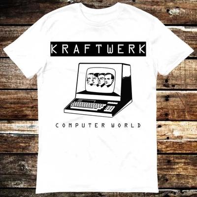 Kraftwerk Promo Release Computer World Vinyl Label T-Shirt 6062