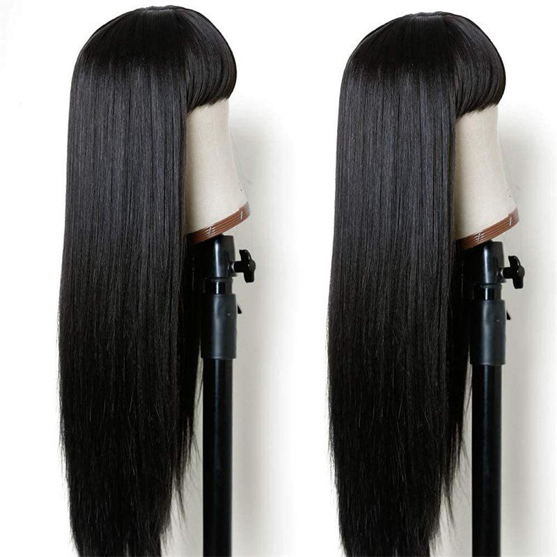 European Women's Fashion Colorful Long Straight Synthetic Wig for Cosplay