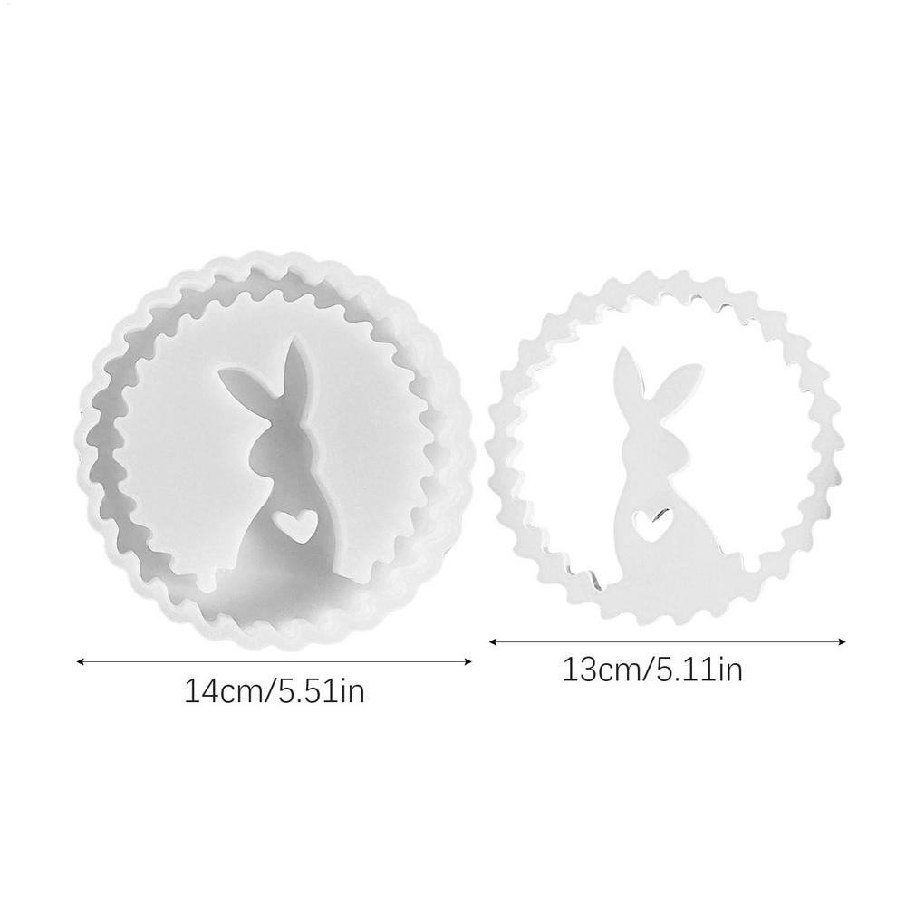 

Easter Bunny Pendant Silicone Mold DIY Epoxy Resin Plaster Concrete Drip Glue Mold Easter Decoration Bunny Pendant Casting Mold
