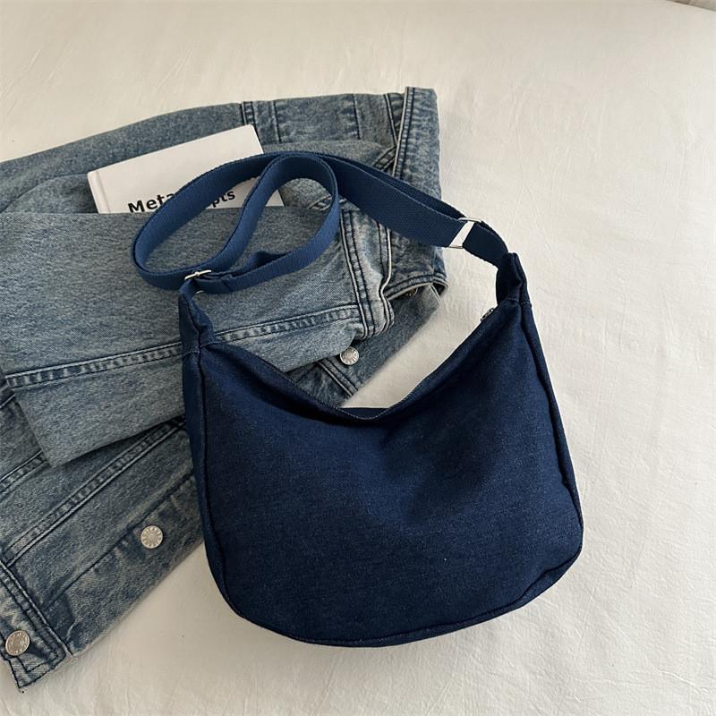 Bolso Cruzado de Lona de Moda, Bolso de Hombro Grande y Elegante para la Universidad y el Viaje Diario