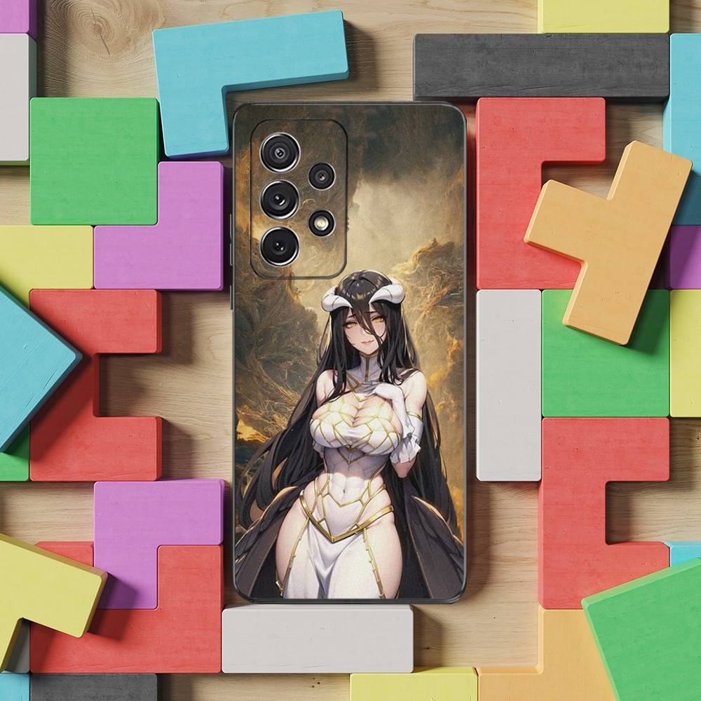 O-Overlord Cartoon A-Albedo Phone Case For Samsung S25,S24,S23,S22,S21,S20,S10,Ultra,Plus,Lite,FE,Soft Silicone Black Cover