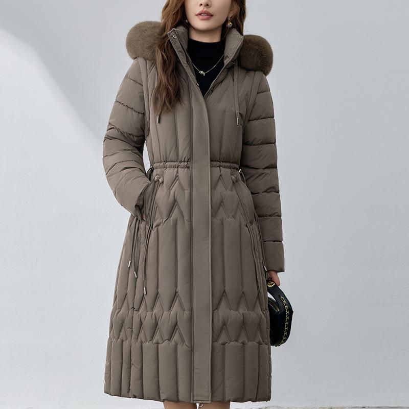 Sleeves Detachable Fashion Woman Winter Long Coats Hooded Faux Fur Collar Thick Warm Parkas Women's Jackets