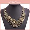 Vintage Floral Necklace With Embellishments For Retro Style Jewelry Enthusiasts