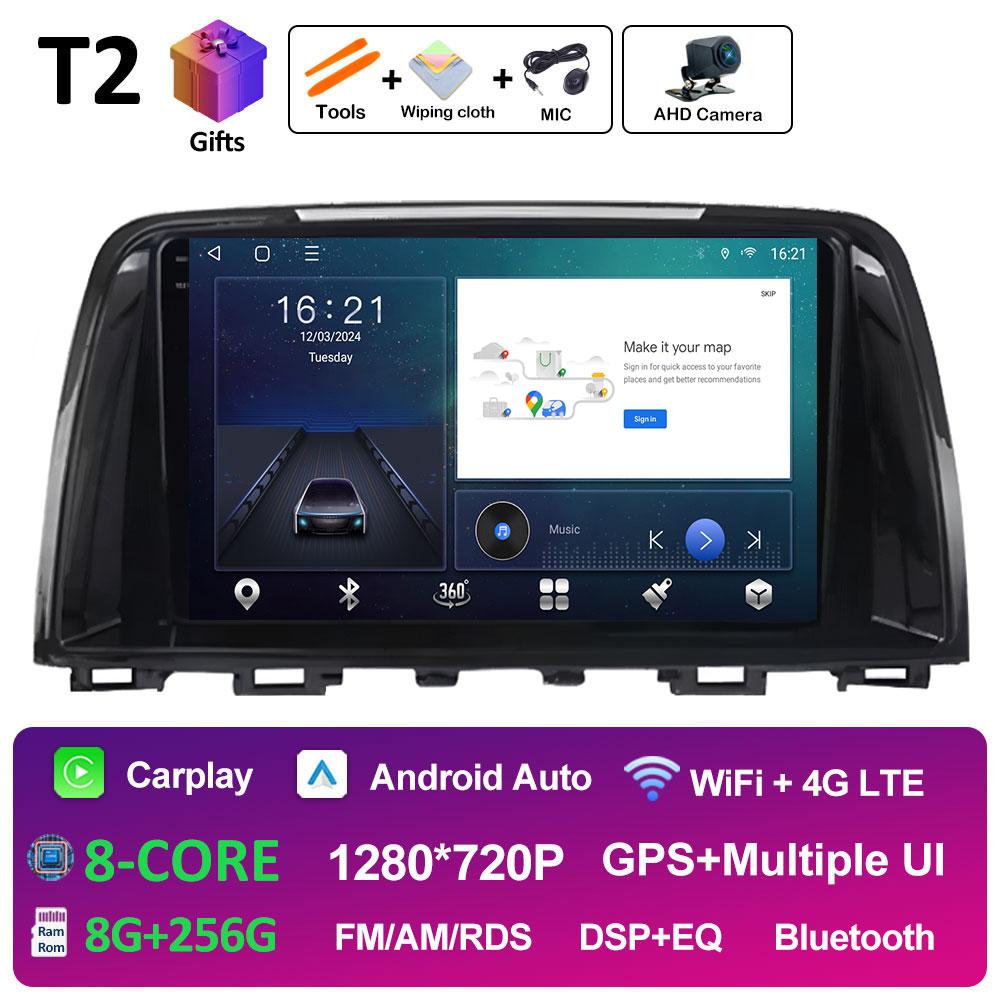 Android 14 DSP Stereo For Mazda 6 GJ Atenza 2012 2013 2014 2015 2016 2017 Navigation GPS Wireless Carplay Autoradio Touch Screen