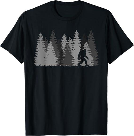 Bigfoot In the Forest Sasquatch Yeti T-Shirt