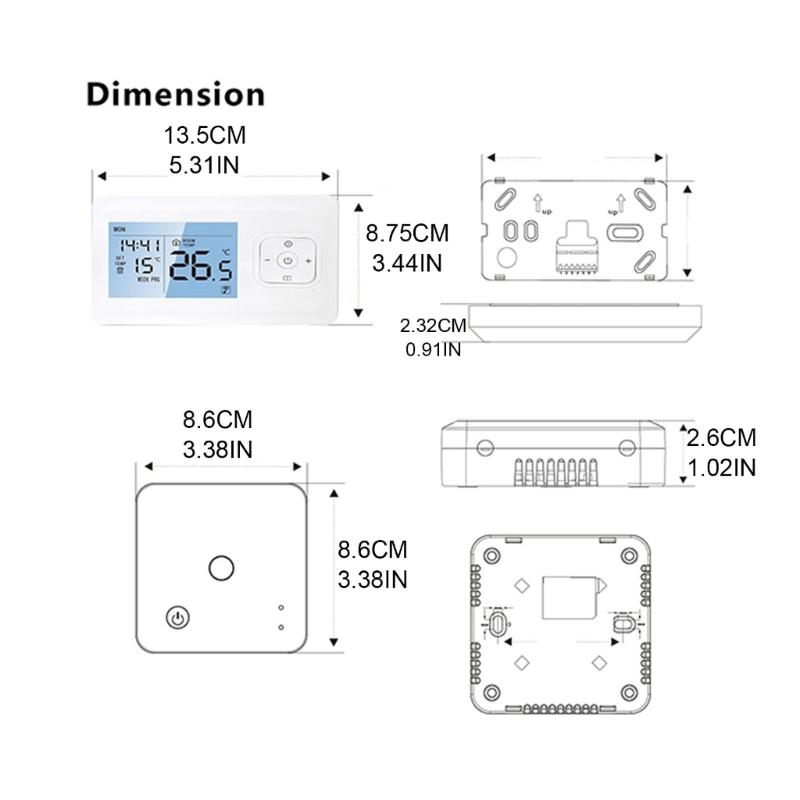 WiFi Thermostat Digital Temperature Controller APP Control LED Display Screen Electric Floor Heating Thermostat
