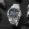 2023 Trendy Men's Casual Alloy Watch with Faux Chronograph and Steel Band