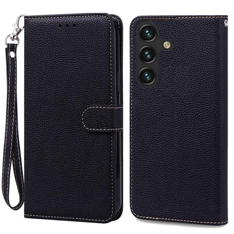 Case For Samsung A55 A35 A25 A15 A05S Texture Leather Wallet Flip Book Cover For Samsung Galaxy A05S A05 A15 A25 A35 A55 Shockproof Phone Bag Cases