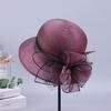 Hat female visor in the elderly sun hat organza bucket hat big brim big brim sun hat