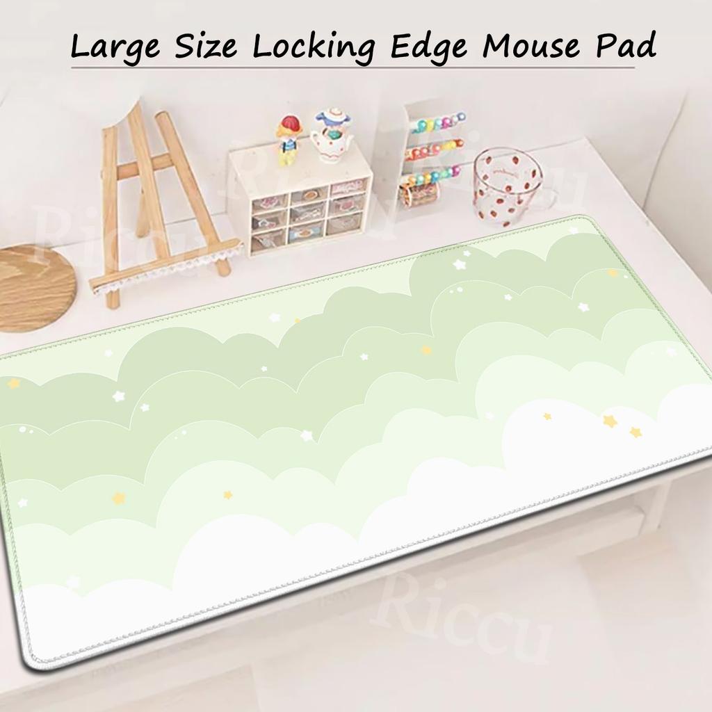 Large Size Pink Mousepad xcm Pastel Clouds Deskmat XXL Kawaii Nonslip Mouse Pad Cute Mice Rugs Extended Gaming Keyboard Mat