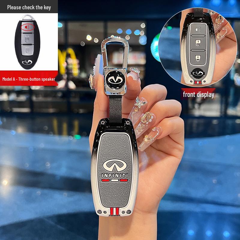 Infiniti Key Case for Q50L, QX50, QX55, QX60, Q70L, G25, FX35 - Car Key Shell with Buckle
