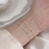 925 Silver Square Bracelet For Women Fashion Minimalist Geometric Jewelry Luxury Gift Bridesmaid