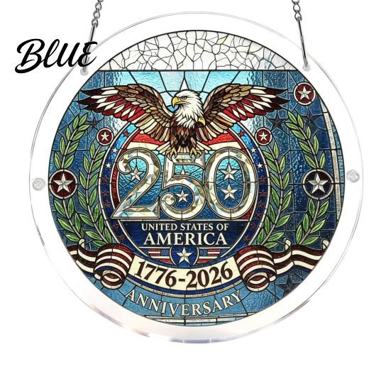 Decorative Sun Catcher For Home 4th of July Acrylic Puzzle Suncatcher Patriotic Window Hanging Ornament 250th Anniversary Decoration America Jigsaw
