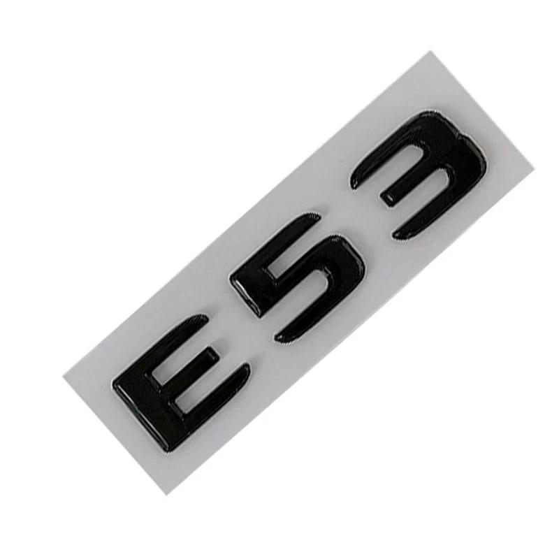 3D ABS Schwarz Chrom Buchstaben Autoaufkleber Heckklappenemblem Plakette Für E-Klasse W213 W212 E43 E53 E63 Logo Zubehör