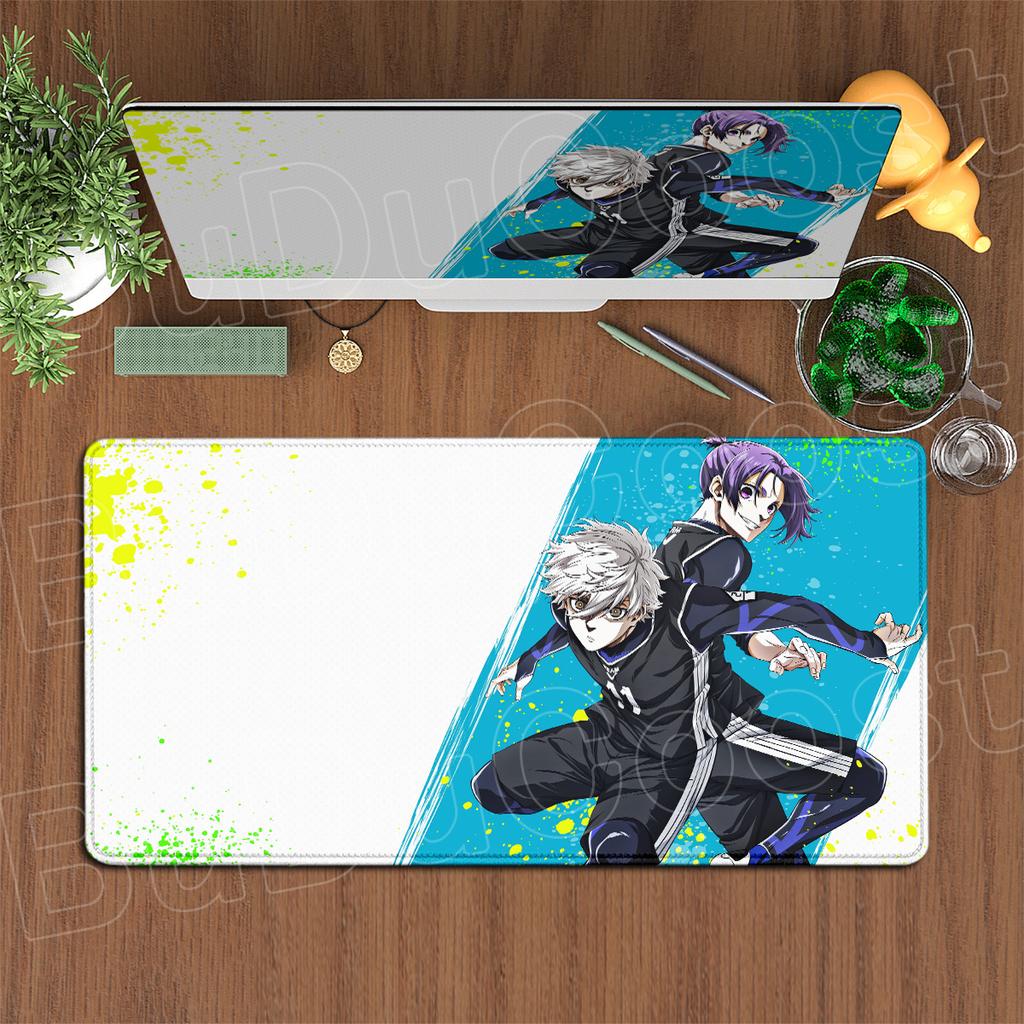 Isagi Yoichi Antypoślizgowa Gumowa Podkładka pod Mysz do Laptopa Gorące Anime Blue Lock Duża Gamingowa Biurowa Rozszerzona Mata na Biurko Akcesoria PC