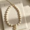 French Pearl Pendant Bracelet: Luxury Star Heart Design, Versatile Hand Jewelry