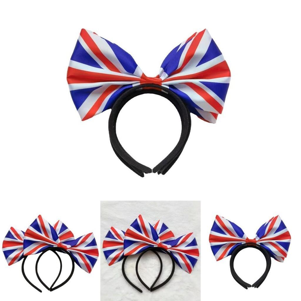 Platinum Jubilee Union Jack Bow Tie Headband Hairband For Men And Women Perfect For Celebrations