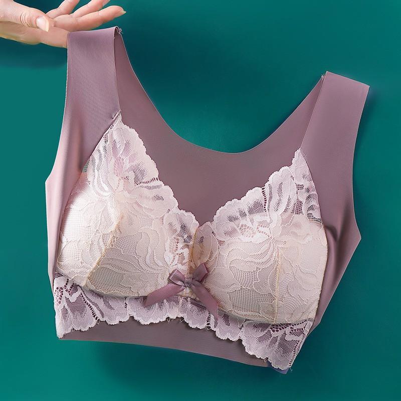 

Женское повседневное нижнее белье без косточек, Сексуальное женское нижнее белье, Удобный и дышащий поддерживающий жилет-бра 4L фиолетовый