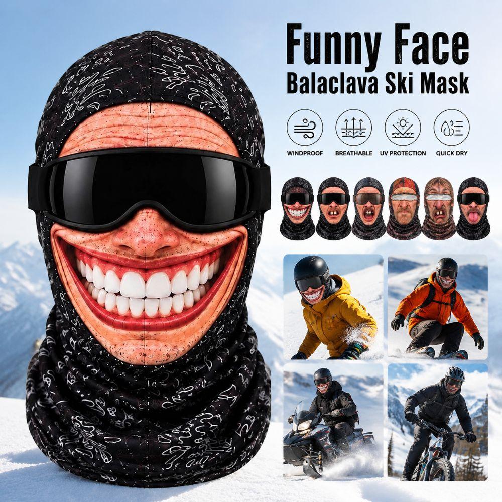 White Mustache Old Man Balaclava Face Mask Ski Mask Hood Outdoor/Cycling/Pranks/Party