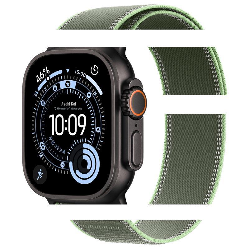 Apple Watch Ultra 10/9 Nylon Woven Velcro Trail Loop Strap