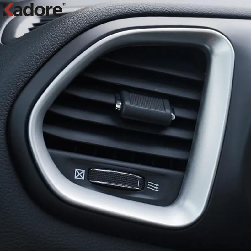 For Jeep Renegade 2014-   2024 2025 Matte Car Front Side Air Condition Vent Outlet Cover Trim Interior Accessories