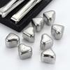 Heart-Shaped Whiskey Stones Reusable 304 Stainless Steel Non-Diluting Drink Chillers for Wine Cocktails with Tongs Dishwasher Safe Cooling Blocks