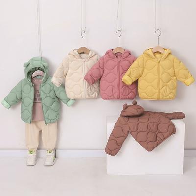Herbst Winter Mode Kinderbekleidung Jacken Jungen Mädchen Kinder Leichte Daunen Baumwolle Mäntel Baby Einfache Solide Oberbekleidung