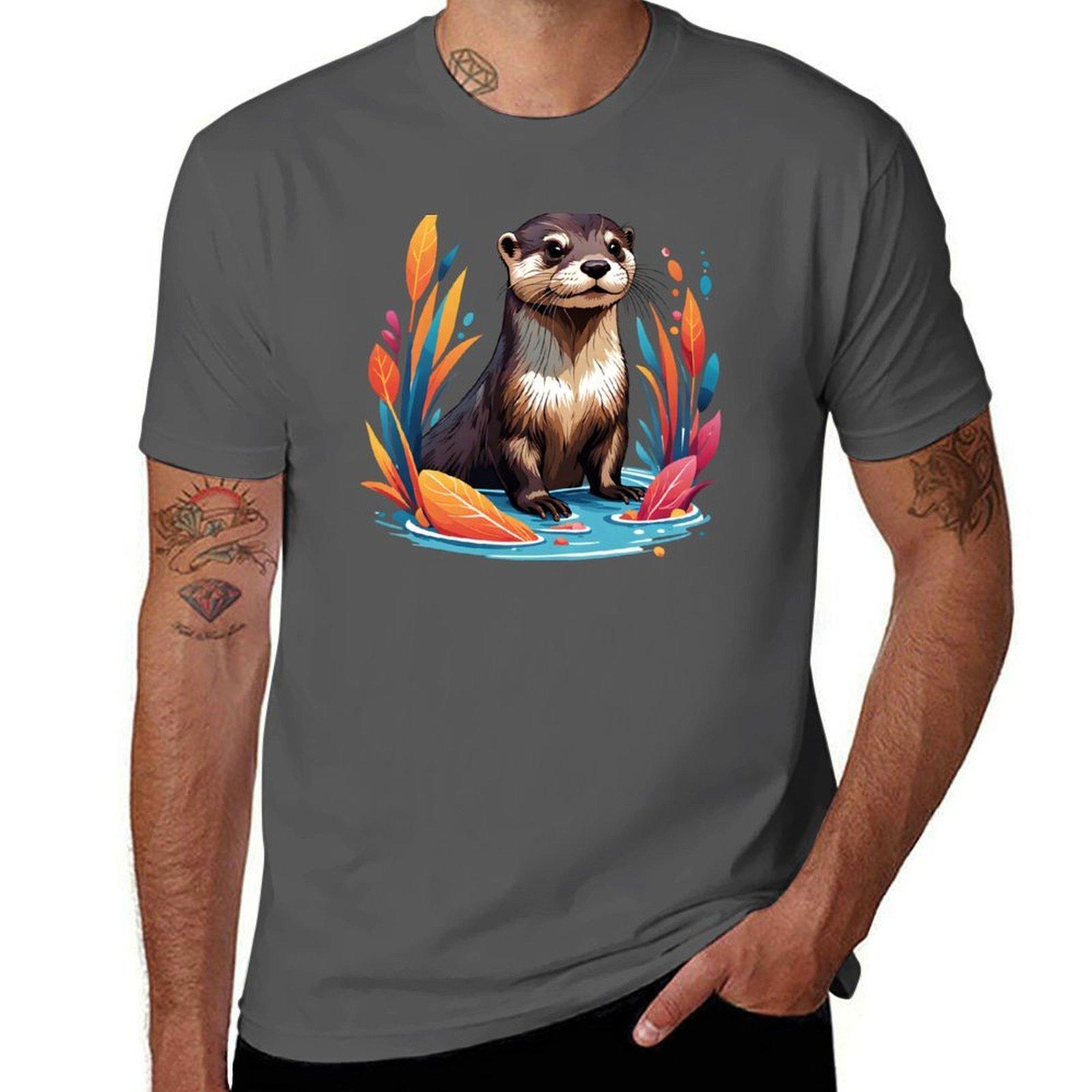 

Asian Small Clawed Otter T-Shirt man tshirt T-Shirt 4XL