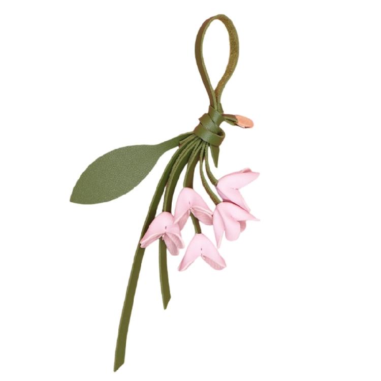 Anhängiger Schlüsselanhänger mit Blume aus hochwertigem PU-Leder, kompakter Schmuck, perfekt für Schlüssel, Rucksäcke und Handtaschen