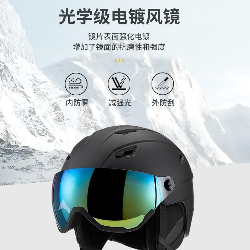 Unisex Ski Helmet Adults Full Coverage Winter Sports Protective Gear EPS PC Construction Adjustable Fit