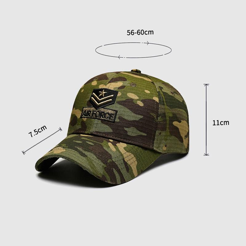 Camouflage Tactical Cap Men's Outdoor Air Force Camouflage Baseball Cap Sunshade Sunscreen Adjustable Breathable Cap