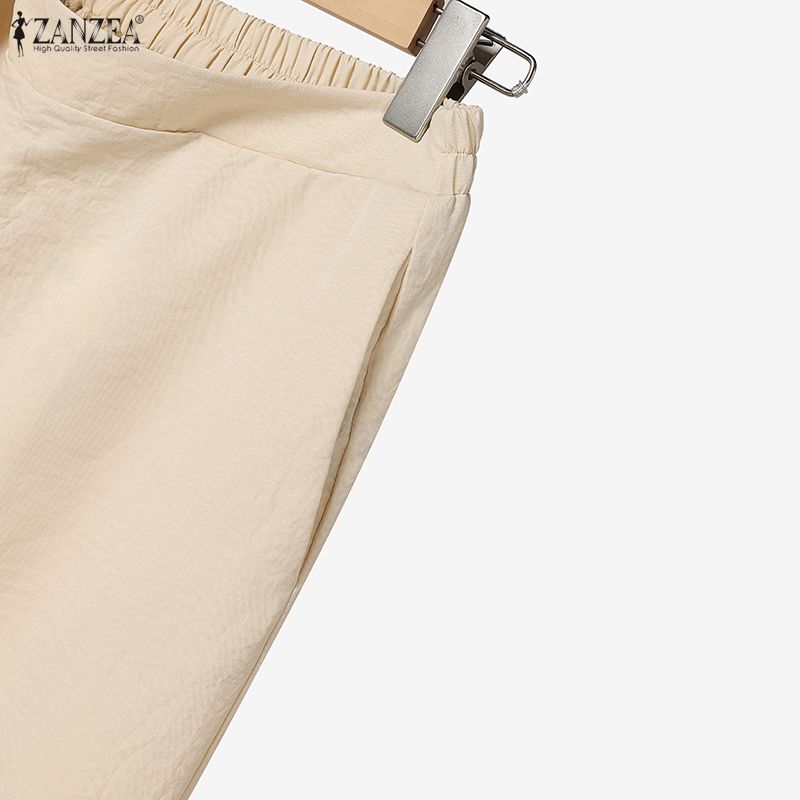 ZANZEA Seturi Casual din Două Piese pentru Femei: Topuri Vestă fără Mâneci și Pantaloni Lungi
