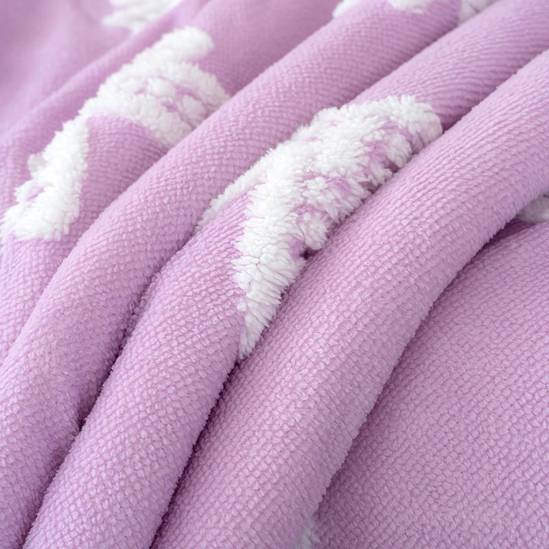 Autumn Winter Thickened Jacquard Blanket Keep Warm Comfortable Sofa Blanket High Quality Plush Warmth Artificial Lambswool Duvet