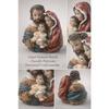 Krippen Heilige Familie Idol | Baby Jesus, Maria & Josef Weihnachtsgebet Statue, Weihnachtsdeko Ausstellungsstück, Auto Armaturenbrett Gott Idol & Christliches Geschenk