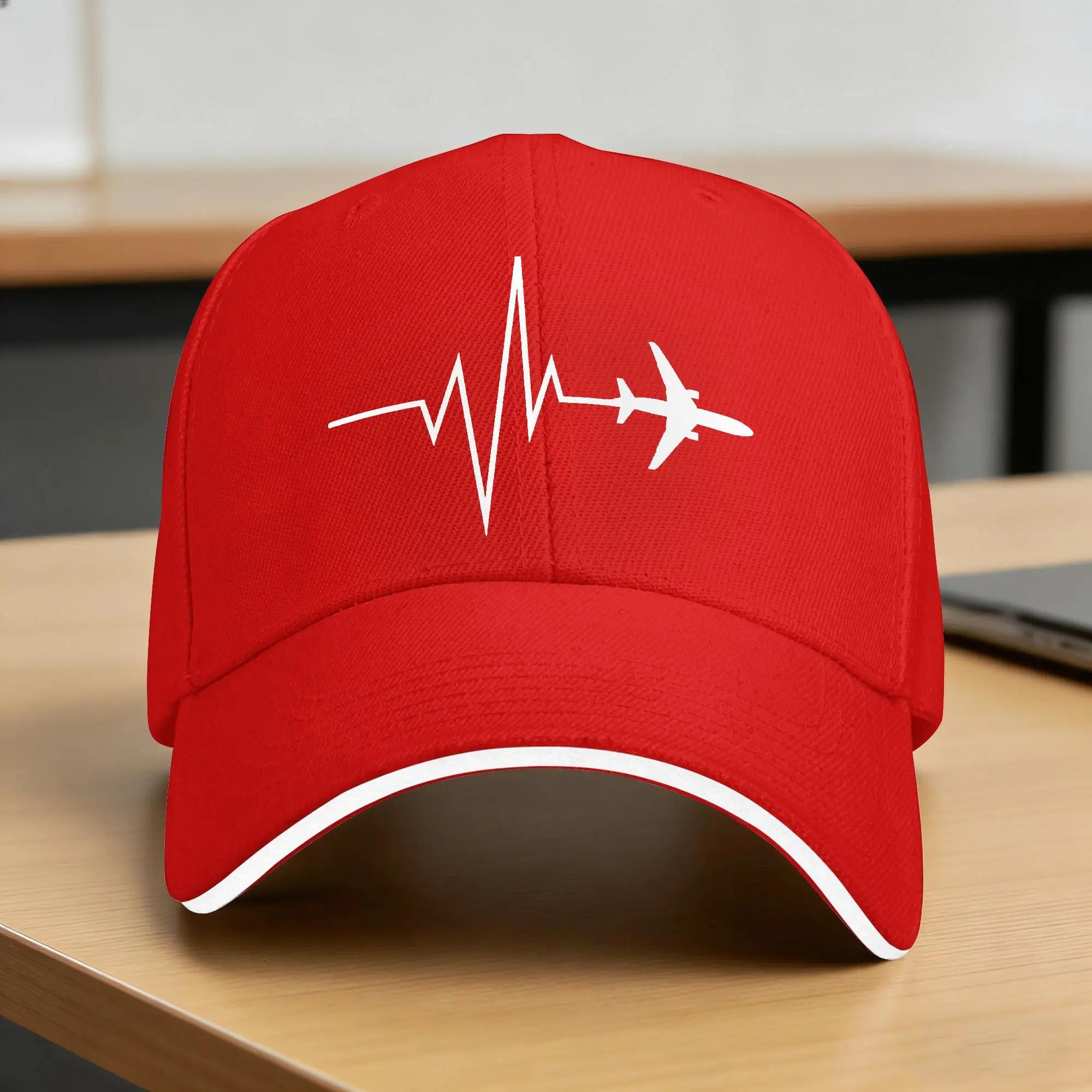 Spring Airbus Aviation Pulse With Airplane Design Baseball Cap Gym Fashion Print Sun Hats Couple Women SunProof Snapback Cap One Size