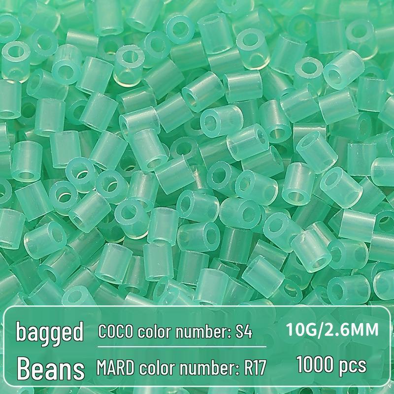 Clear Puzzled Beans Special Color Refill Pack, Black & White, 2.6mm Handmade DIY Fuse Beads Toy Set