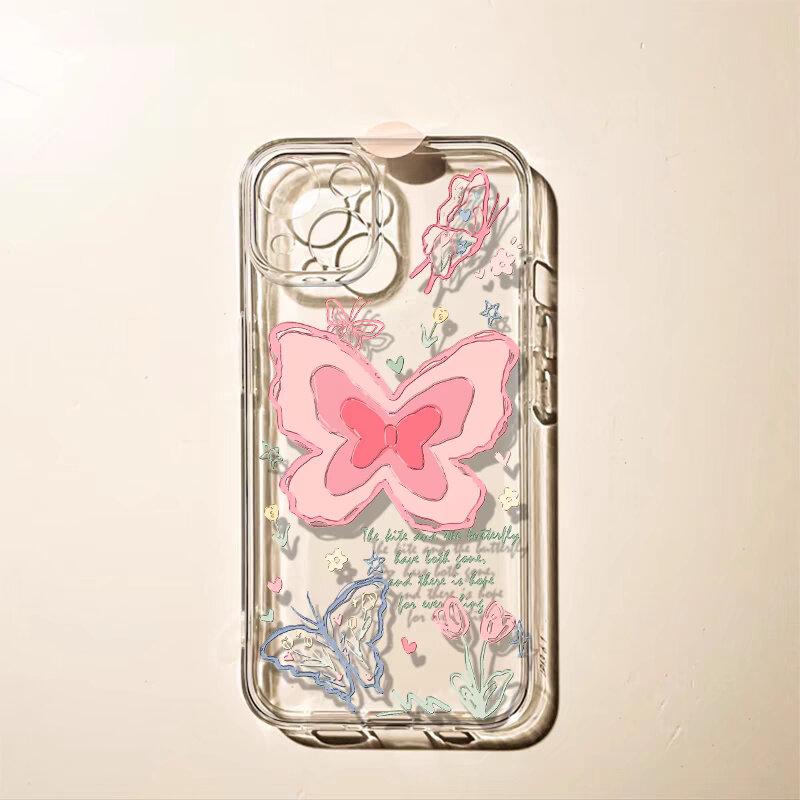 Květinové pouzdro pro Samsung S24 Ultra Fundas Samsung Galaxy S23 Ultra S20 S21 FE S22 Plus S21FE S23FE silikonový průhledný kryt