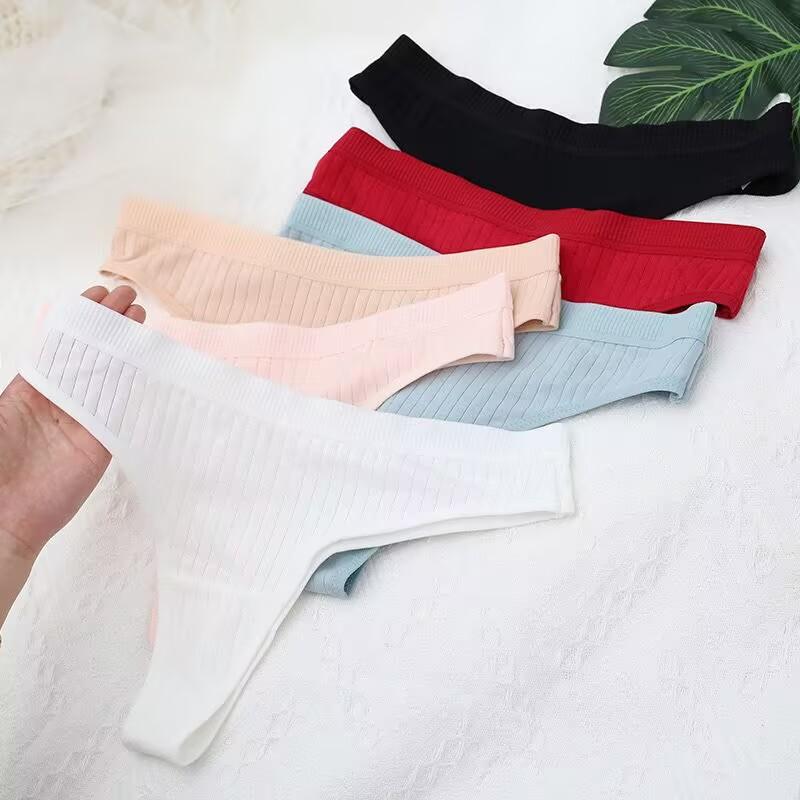 Women Cotton Panties M-XL Comfortable Thongs Underwear Women Bikini Underpants Sexy Low-rise Girl's T-back Panties