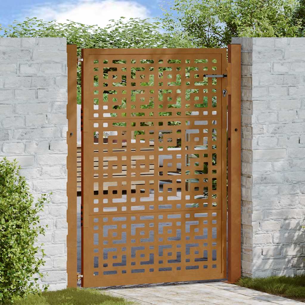 Gartentor 105x155 cm Edelstahl Kreuzmuster