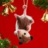 2D Flat Acrylic Opossum Car Rear Mirror Charm Cute Animal Christmas Tree Hanging Ornament
