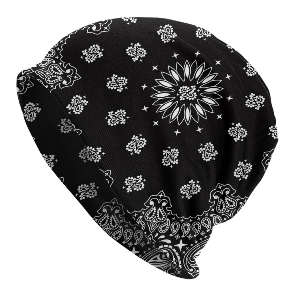 Custom Ethnic Bohemia Style Paisley Bandana Skullies Beanies Caps Streetwear Winter Warm Knitting Hat Adult Unisex Bonnet Hats