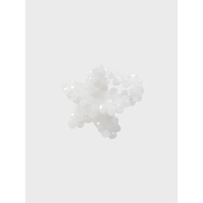 Anillo de Estrella de Mar de Cristal con Cuentas Eireve (BLANCO)