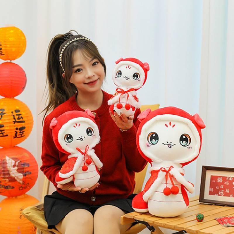 Snake 2025 Mascot Plush Toy Fill Dolls Room Decor Spring Festival Toys Gift
