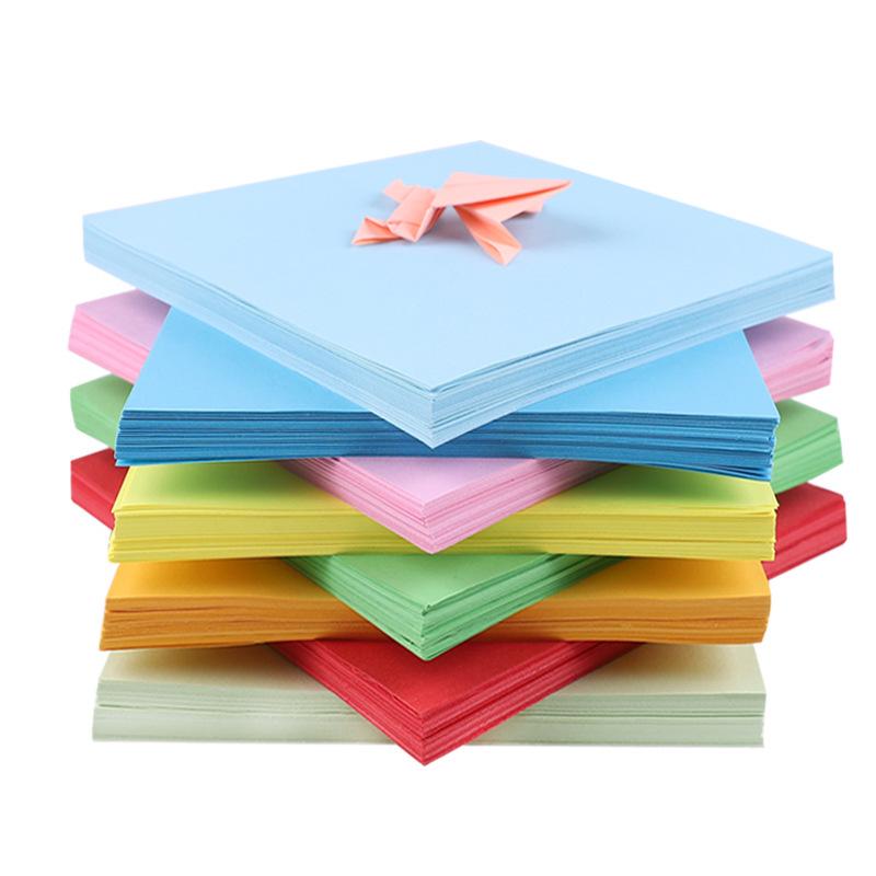Children's Origami Craft Paper - 10 Colors DIY Square Sheets