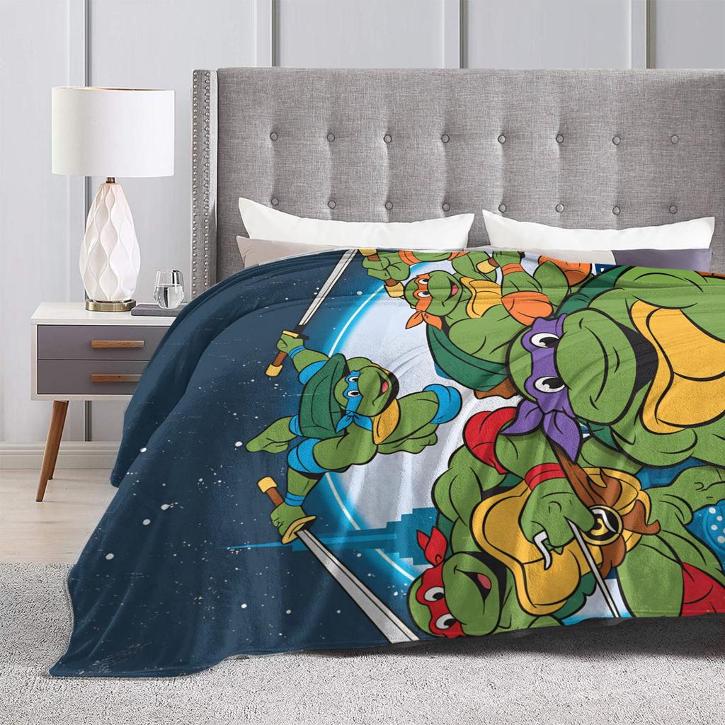 TMNT Game Blanket Quality Soft Throw Blanket Autumn Girls Boys Living Room Graphic Bedspread