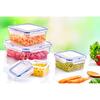 Kitchen Food Storage Container with Seal and Clips 400 ml