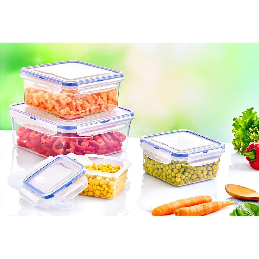 Kitchen Food Storage Container with Seal and Clips 400 ml